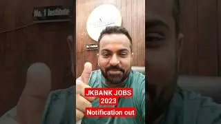 Jkbank Jobs 2023 | Notification Out #shorts