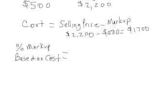 MTB1103 find cost and % markup