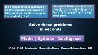 Solve Complex Word Problems in Seconds | Percentage | Competitive Exams | Maths | Intelligence