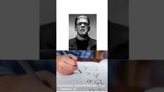 January 23rd #dailyfact #frankenstein #monster #vegetarian #handwriting