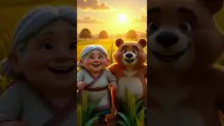 दादी और भालू #ai #cartoon #3danimation #animals #anime #story