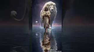Jesus Walks on Water with the Lamb and the Lion! Jesus is Lord #jesus #bible #christianity #shorts