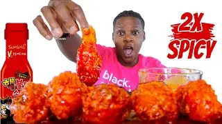 NUCLEAR FIRE FRIED CHICKEN MUKBANG | 2x SPICY POPEYES CHICKEN