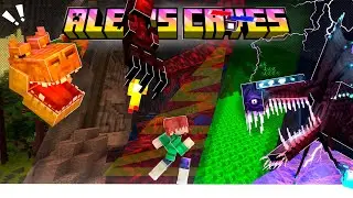 Я выжил 100 Дней в Майнкрафт с новыми пещерами! | Alex's Caves | FULL
