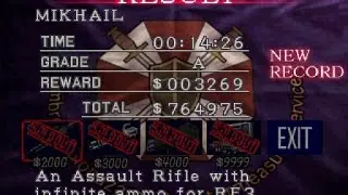 Resident Evil 3 The Mercenaries Mikhail Time 14:26 Reward 3269 $