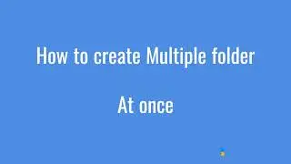 How to create multiple Folder for free #python #officetricks #learning #india