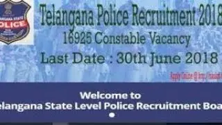 Telangana Police Recruitment 2018-19 notification apply online for 16925 constable vacancy
