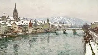 Northern Switzerland Winter 🇨🇭 | Basel · Rhine Falls · Aarau | Oil Art