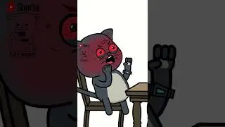 Wednesday Addams &ldquo;Staring Contest&rdquo; and Cat babo | (Animation Meme) #shorts