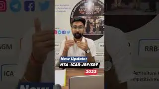 NTA-ICAR-JRF/SRF 2023 Examination Centre Update | Admit card update #icar
