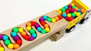 Marble Run Race HABA Slope & Retro Japanese Trucks, Kentucky Cars