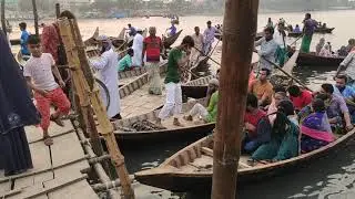 কামড়াংগীরচড়ের খোলামোড়া ঘাট দিয়ে মানুষ এপার থেকে ওপারে যায়|Kholamora Ghat|Kamrangirchar #daily #bd