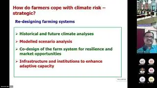 Guest lecture -Opportunity to address risk for crop using crop simulation model and prepare advisory