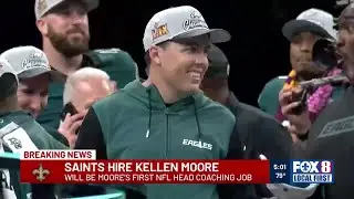 Saints hire Eagles OC Kellen Moore, 36, as their 19th head coach