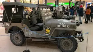 Old military vehicles from 1994. Jeep Willys MB and Ford GPW
