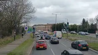 Approaching Golders Green Station on London Bus 102