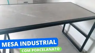 Como fazer Mesa Estilo Industrial com porcelanato
