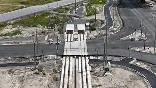 Výstavba električkovej trate v Petržalke (jún 2024)