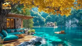 Peaceful Lake View and Gentle | 4K HDR Relaxing Nature Sounds for Sleep, Study & Stress Relief