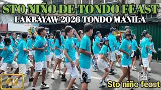 Sto Niño de Tondo Feast|Lakbayaw 2026|Street Dance Tondo Manila Philippines [4K]