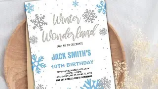 Winter Wonderland Birthday Invitations How to Edit on Zazzle 🎉 #zazzle #etsy @YouTube @Etsy @zazzle