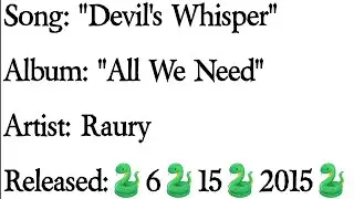 Raury - Devil's Whisper (Lyrics)*EXPLICIT