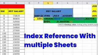 index match with multiple sheets । index reference formula।