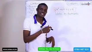 QUADRATIC EQUATIONS II-LESSON SUMMARY