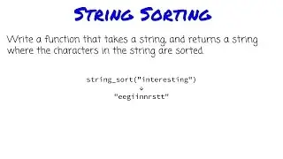 019 - String Sorting