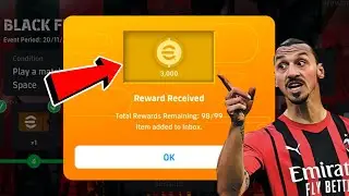 Как получить 3000 бесплатных монет eFootball! Хитрость, чтобы получить золотой билет &laquo;Чёрной пятн...
