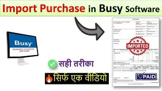 Import Purchases in BUSY (Hindi) | import purchase entry in busy software