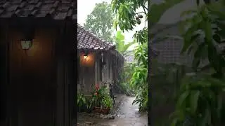 Chill Rain in a Lush Backyard Garden #naturefocus #rain #healingnature #relax