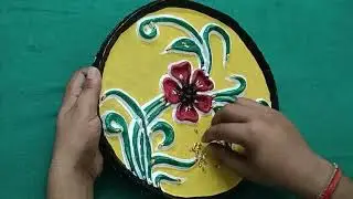 Floral art 🌼#wallart #craft #craftideas #diy 