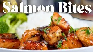 Irresistible Honey Butter Garlic Glazed Salmon Bites