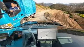 Tesla FSD's extreme mountain road passing&mdash;can it succeed? | Tesla FSD in China