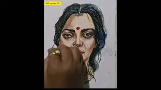 Oil pastels portrait Drawing step by step for beginners