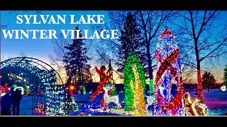 Sylvan Lake light up the night 2022  | spirit of winter village | Alberta 🇨🇦   #sylvanlakealberta