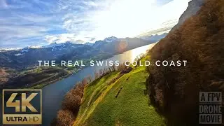 FpV Drone Footage / Feeling like a Mountain Jackdaw / The real swiss Gold Coast / Swiss Lake Walen