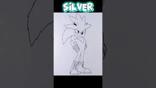 How To Draw Silver The Hedgehog | Sonic #shorts #drawing #sonicthehedgehog #silverthehedgehog