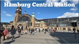 Hamburg Central Railway Station/Hauptbahnhof, Germany. Walking Tour of Inside the Station