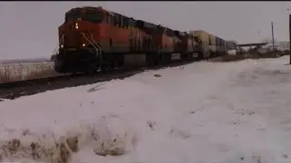 Westbound BNSF Z-CHCSTP3 Slowing Down Entering Shabbona, IL - Aurora Subdivision!!! 