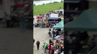 Flea market Dresden near to Elbe river bank , Germany.
