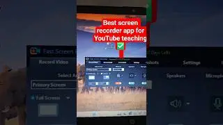 Best screen recorder app for YouTube videos || screen recorder software for teaching and guide ✅