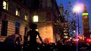 Lethal Bizzle - Pow - Rave in Parliament Square, London -- Anti Cuts Protest X3 - 09/12/10