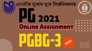 NSOU PG Assignment PGBG-3 || Live || NSOU PGBG3 MCQ Question/Answer