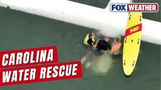 Drone Video Shows Water Rescue After Small Plane Crashes Near North Carolina Beach