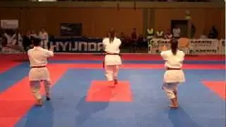 Karate1 PL Final, Salzburg 2012 - Kata Team female FINAL - CRO vs. AUT (1/2)