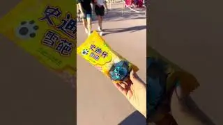 TRYING A STITCH ICECREAM IN HONG KONG DISNEYLAND 🇭🇰💙 #liloandstitch #stitch #disneyland #hongkong