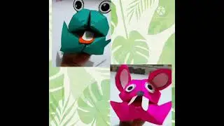 Hand puppet rabbit  🐰 and frog 🐸 .How to make paper puppet. easy puppet making.