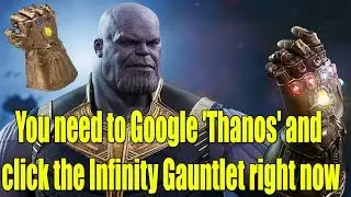 Google 'Thanos' and click the Infinity Gauntlet right now || Thanos snap effect on Google